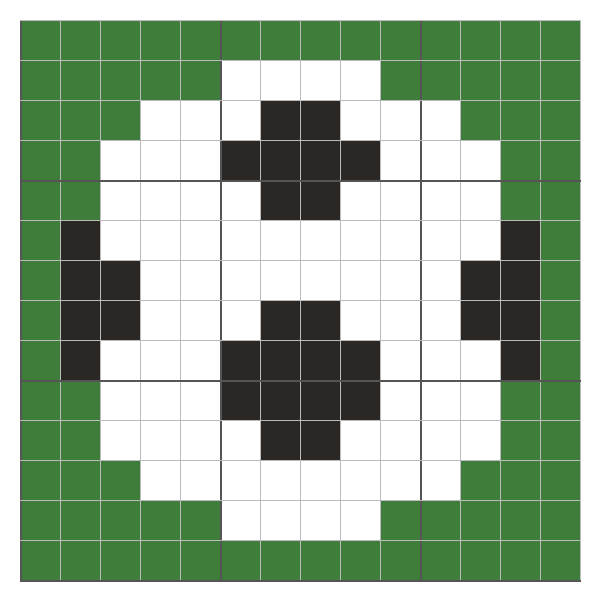Football crochet chart: free pattern
