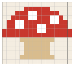 Woodland mushroom crochet chart: free pattern