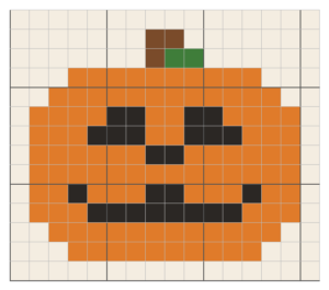 Halloween pumpkin crochet chart: free pattern