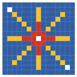 New Year fireworks crochet chart