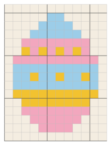Œuf de Pâques décoré au crochet : grille gratuite
