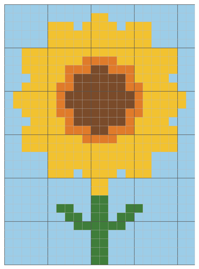 Tournesol au crochet : grille gratuite