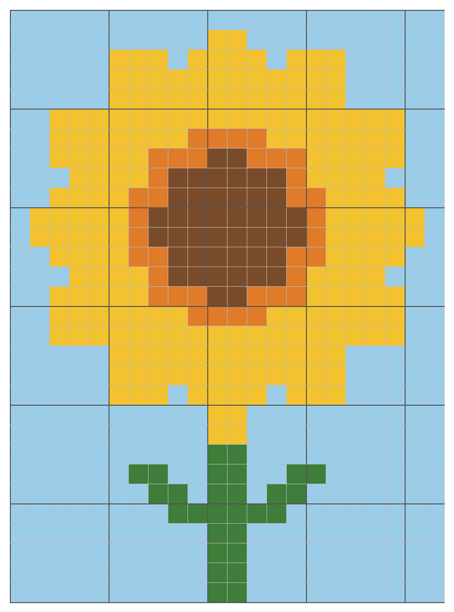 Tournesol au crochet : grille gratuite